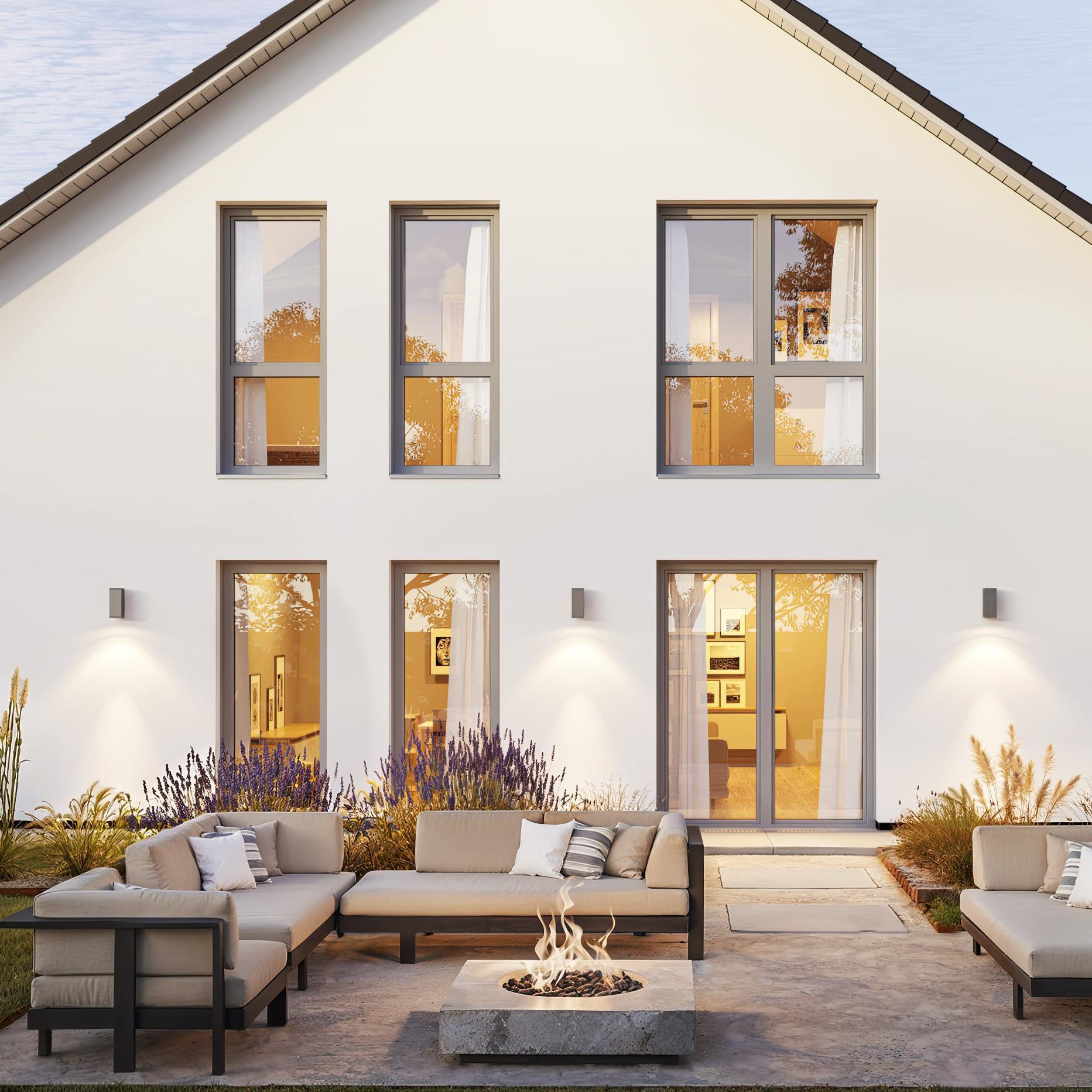 Viele bodentiefe Fenster/Glasfassade beim Maxime 800