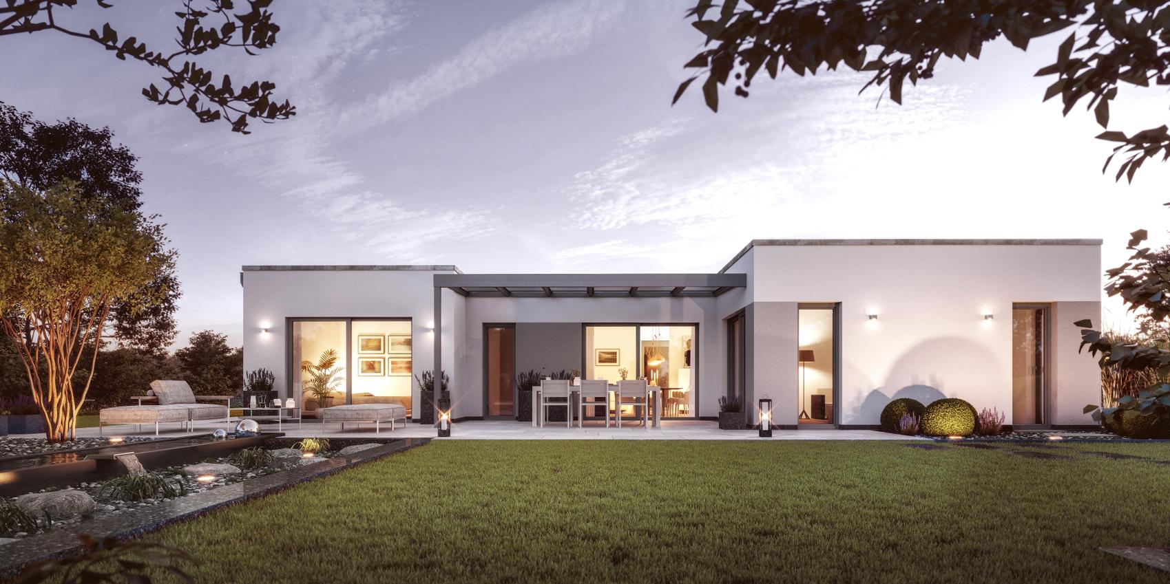 Bungalow Edition 800 B mit geradlinigem Garten