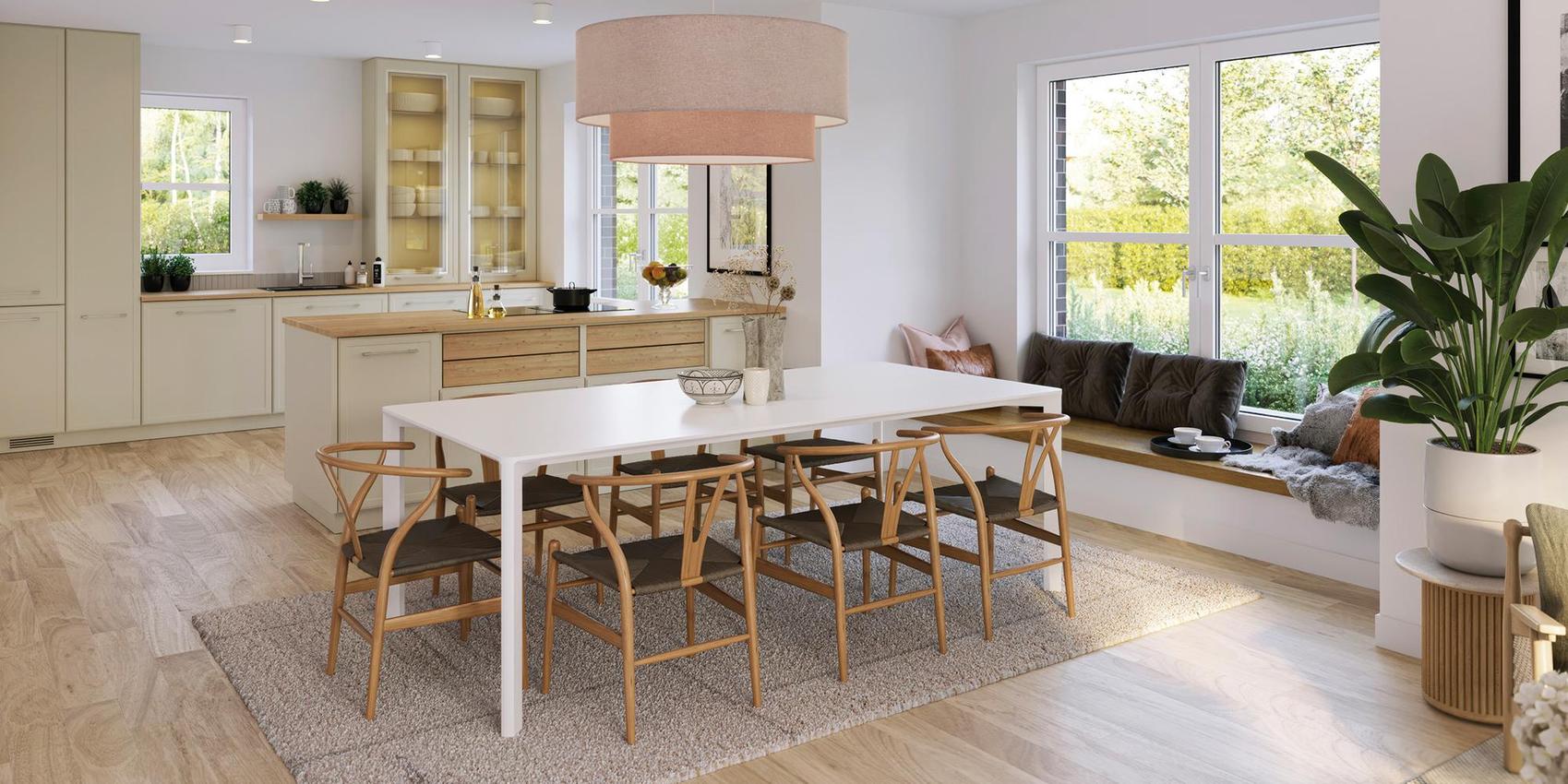 Inneneinrichtung in einer Viebrockhaus Küche mit Essbereich