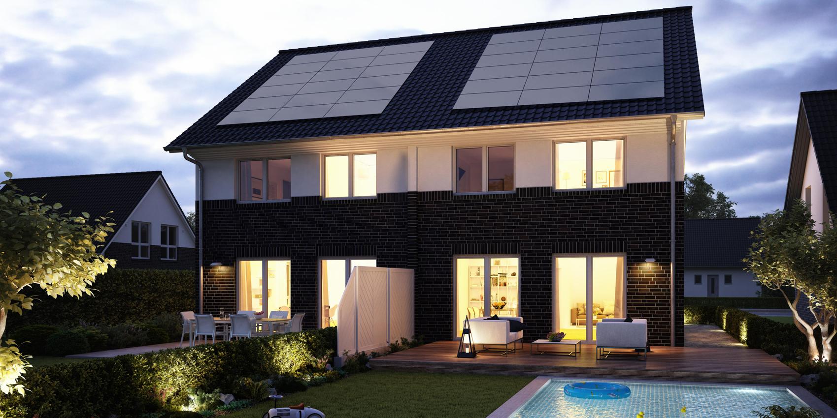 Haus mit Photovoltaikanlage