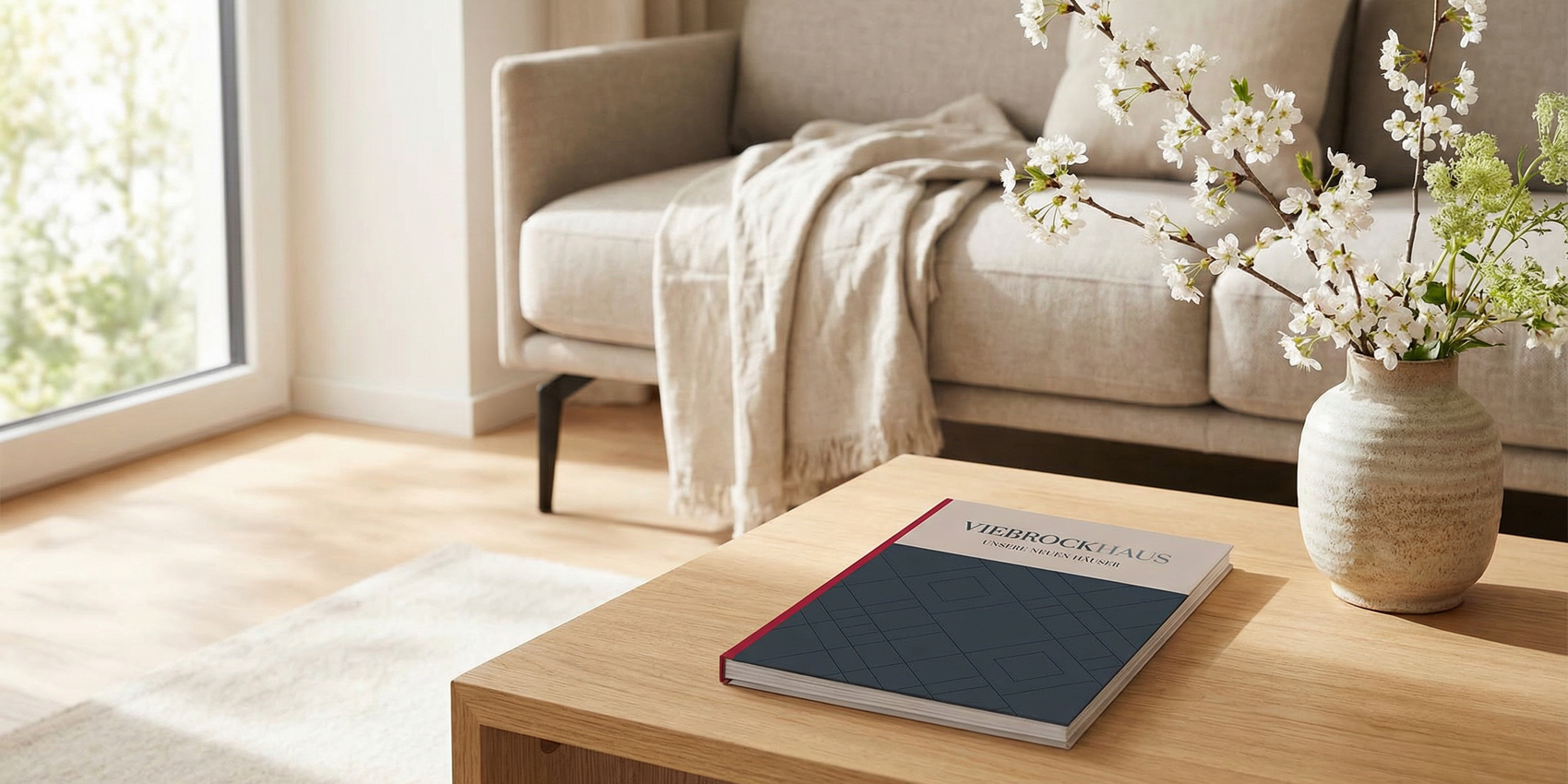 Viebrockhaus Katalogbeileger auf dem Couchtisch