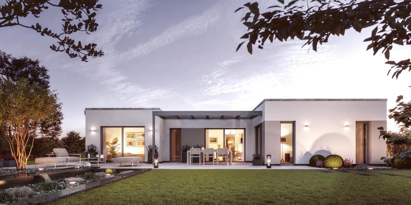 Bungalow Edition 800 B mit geradlinigem Garten