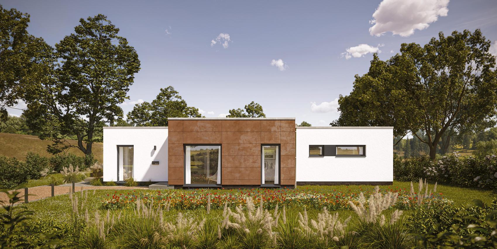 Kleiner Bungalow mit Blumengarten