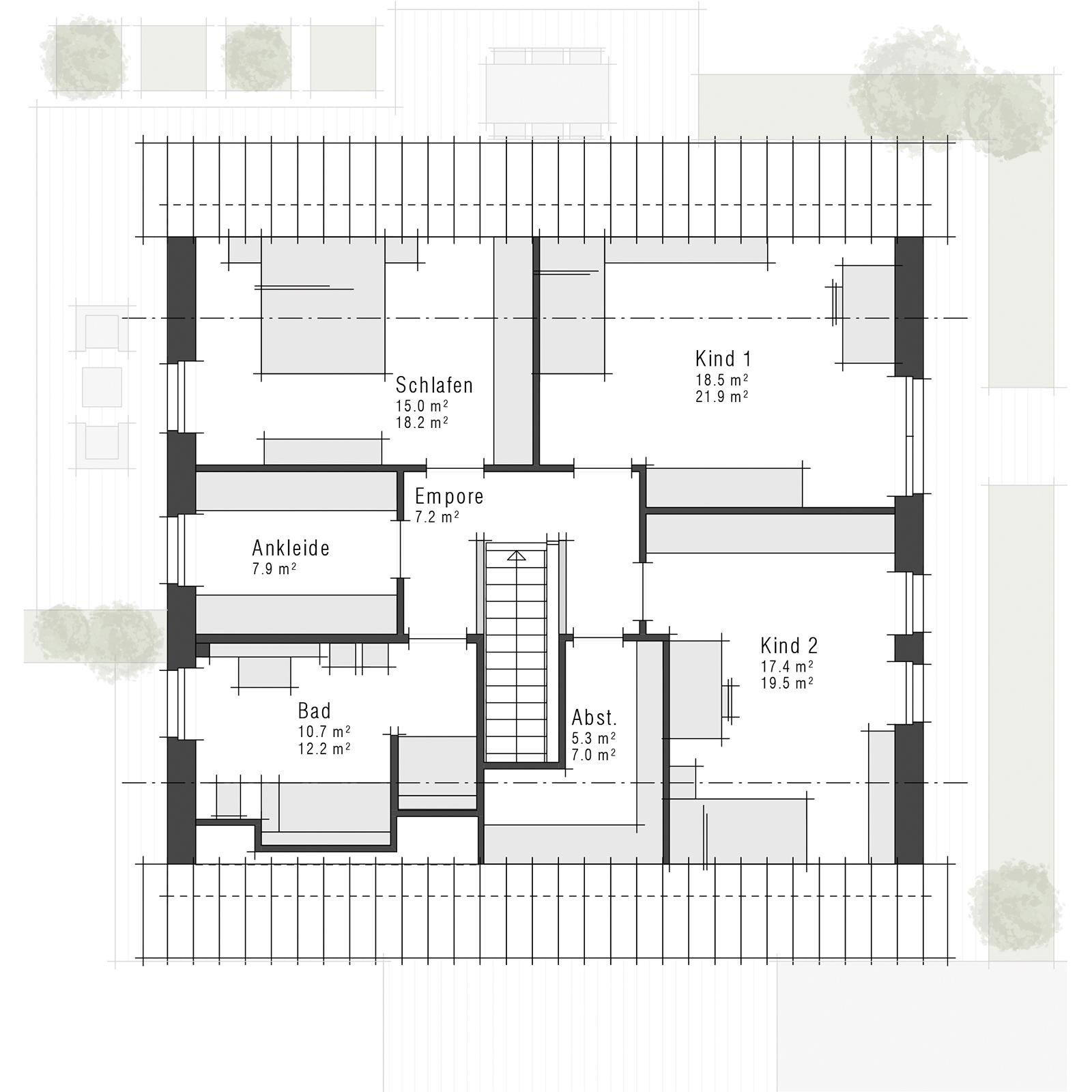 Grundriss Dachgeschoss eines Einfamilienhauses Maxime 800 von Viebrockhaus