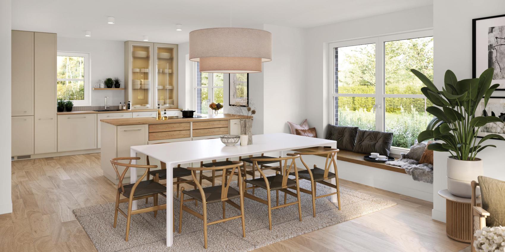 Inneneinrichtung in einer Viebrockhaus Küche mit Essbereich