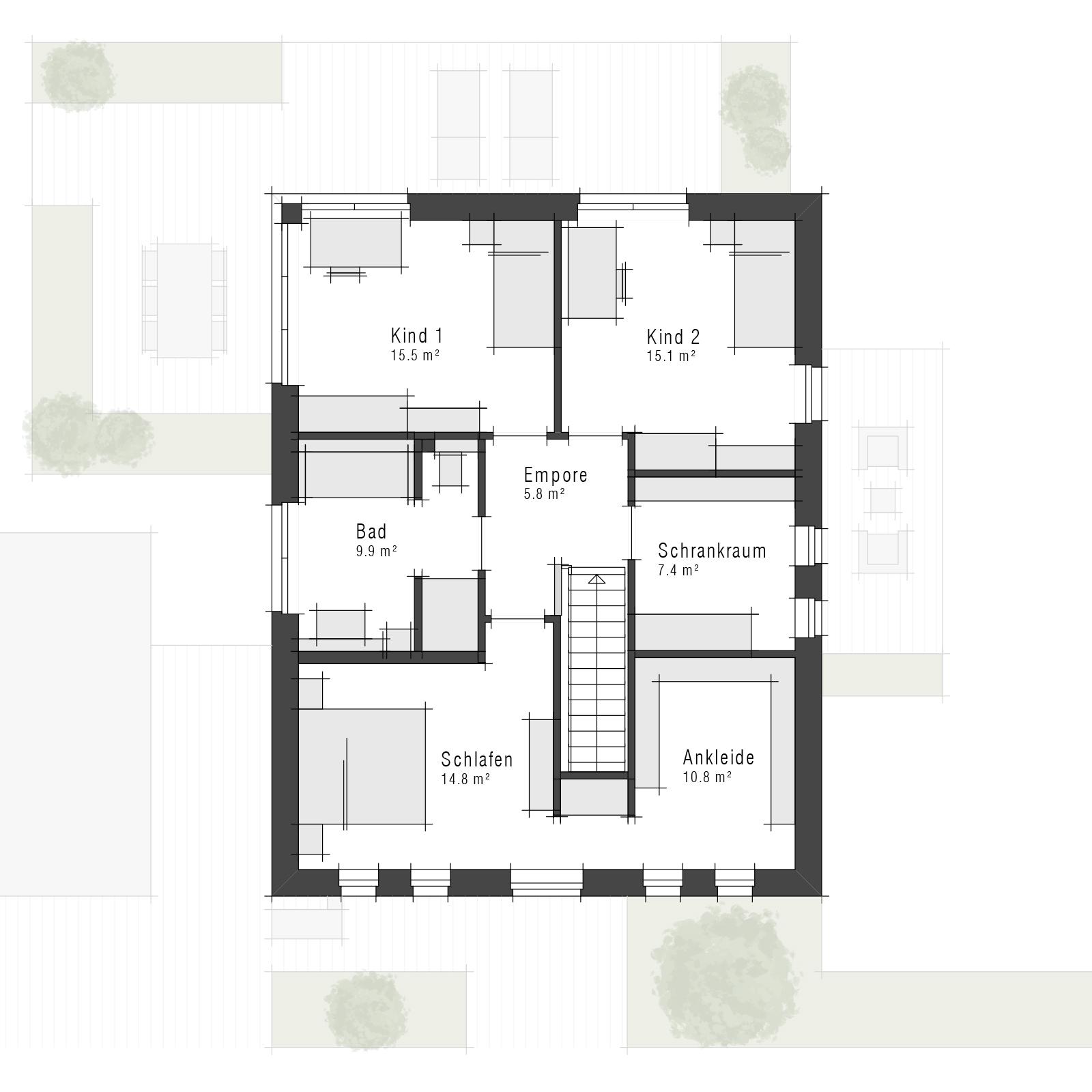 Grundriss Stadtvilla Maxime 420 II von Viebrockhaus - Dachgeschoss