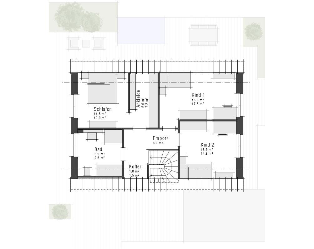 Grundriss vom Dachgeschoss des V3 Limited - Einfamilienhaus von Viebrockhaus
