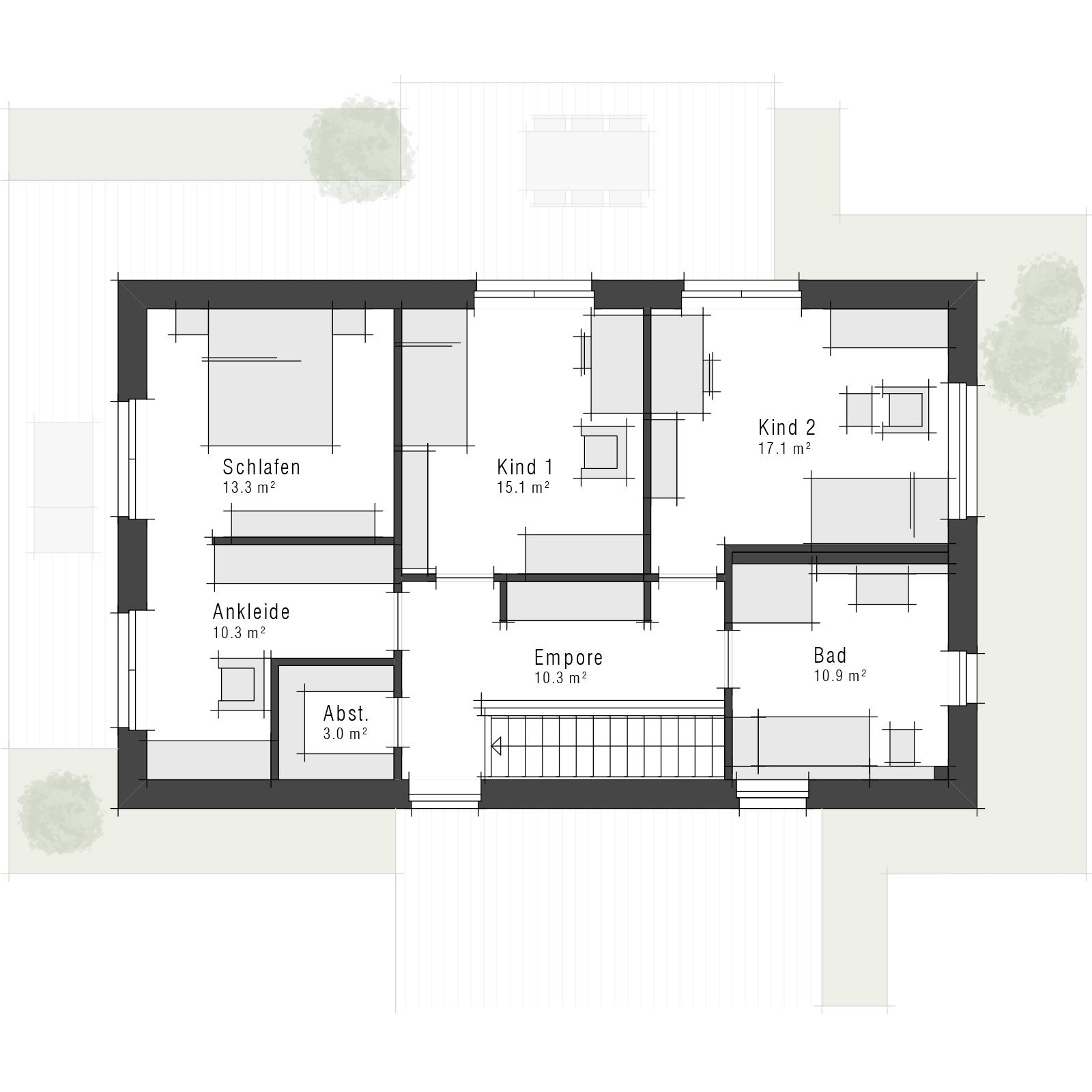 Grundriss Stadtvilla Maxime 220 II von Viebrockhaus - Obergeschoss