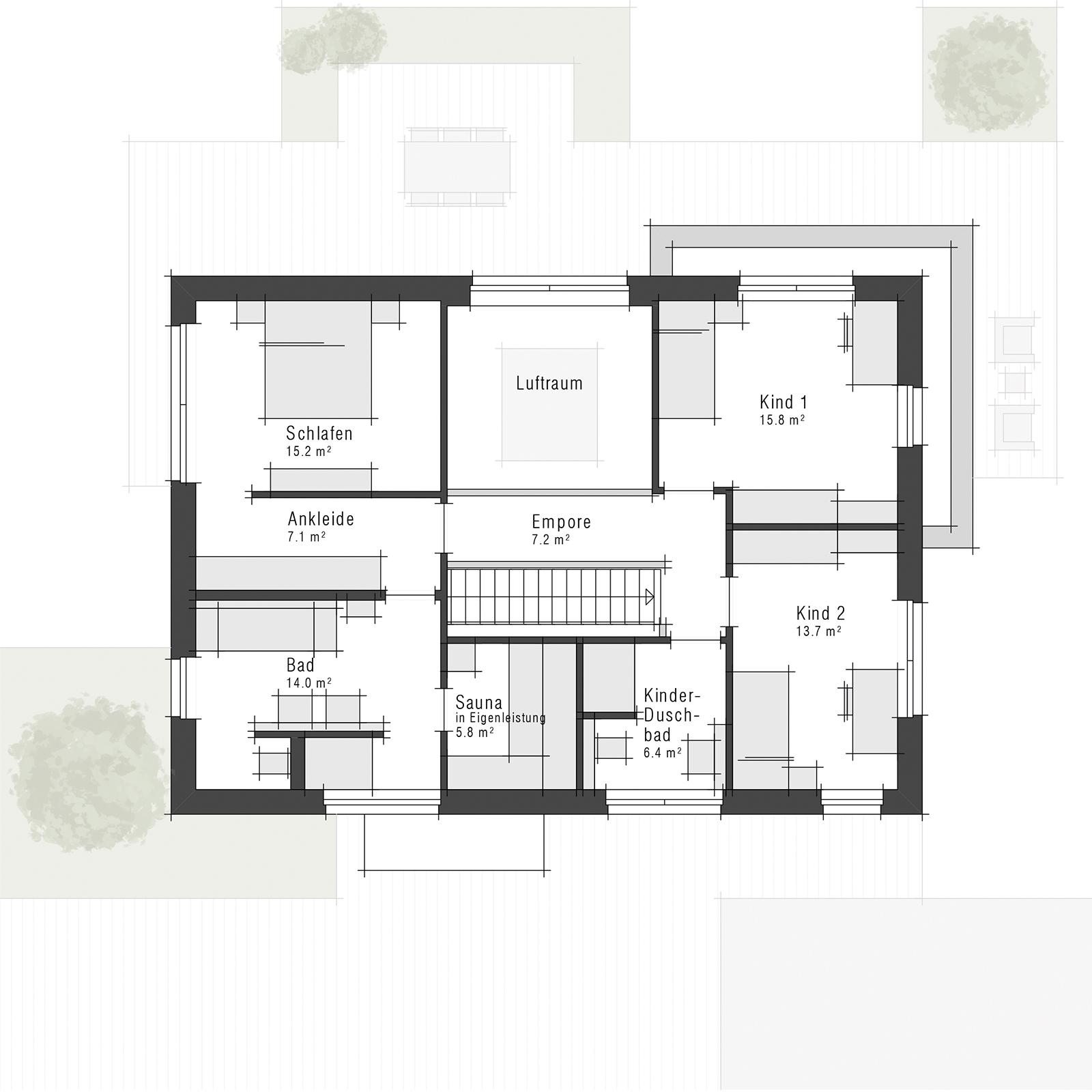Grundriss Stadtvilla Edition 660 II von Viebrockhaus - Dachgeschoss