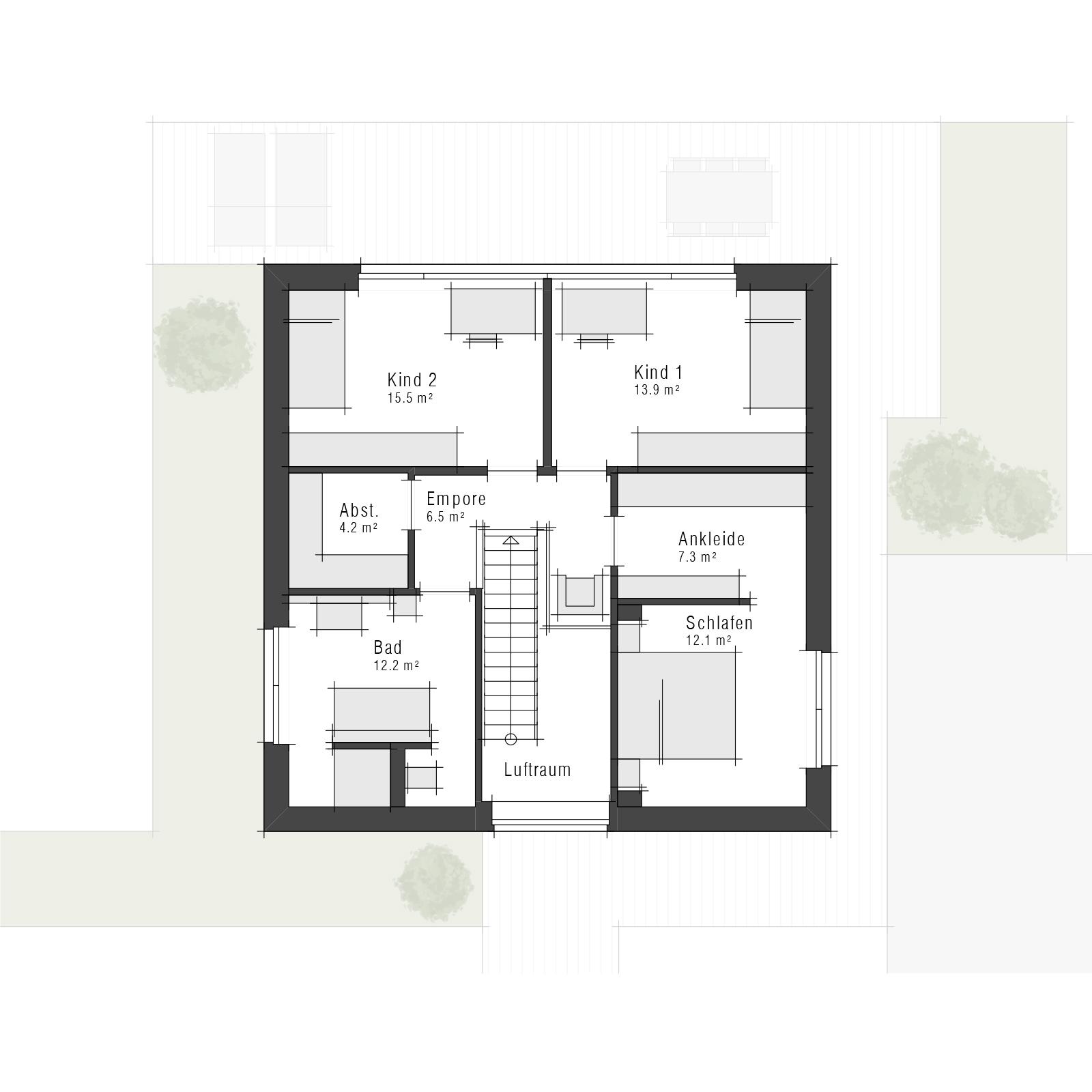 Grundriss Maxime 720 II im Stil modern - Stadtvilla von Viebrockhaus - Obergeschoss