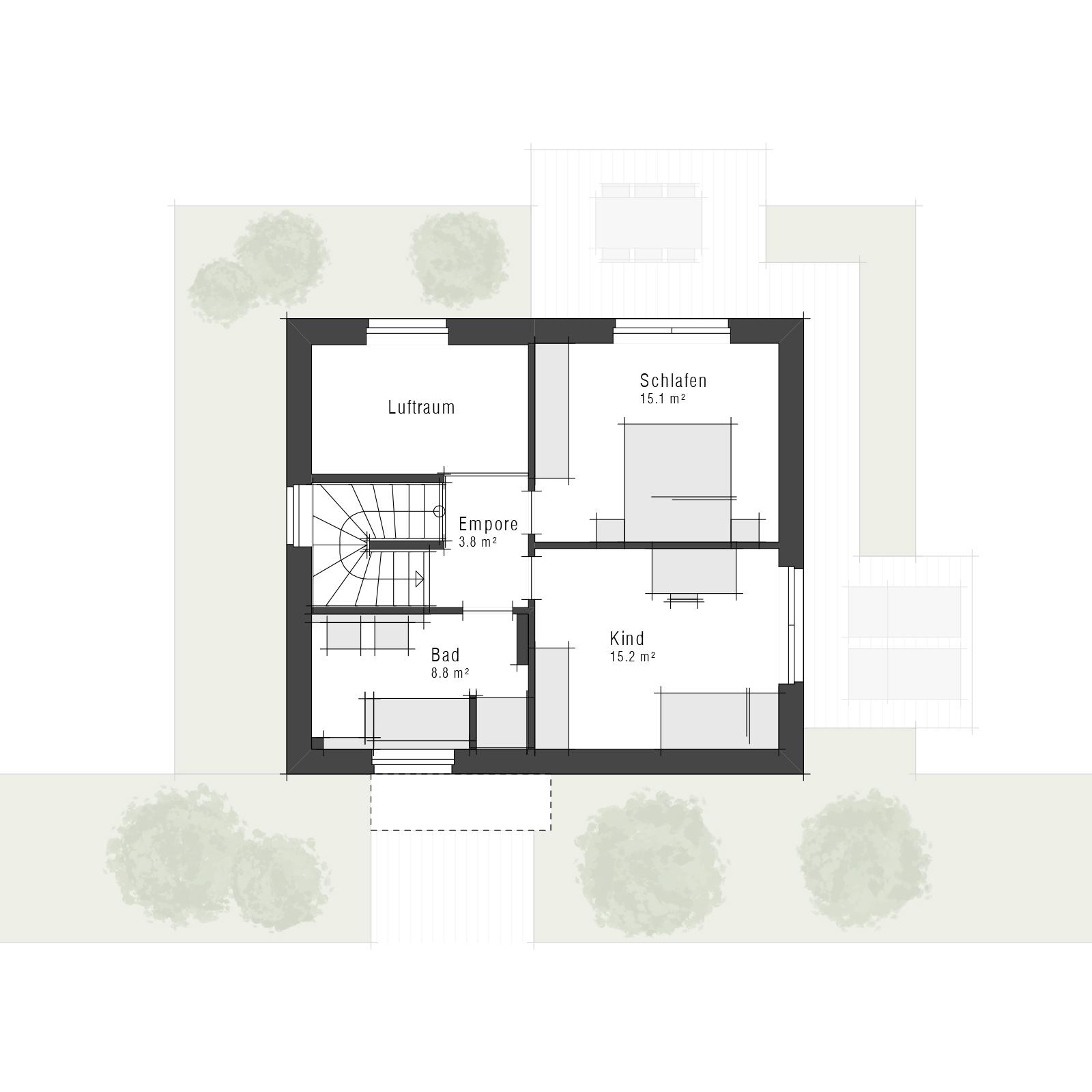 Grundriss Dachgeschoss einer Stadtvilla Edition 200 II von Viebrockhaus