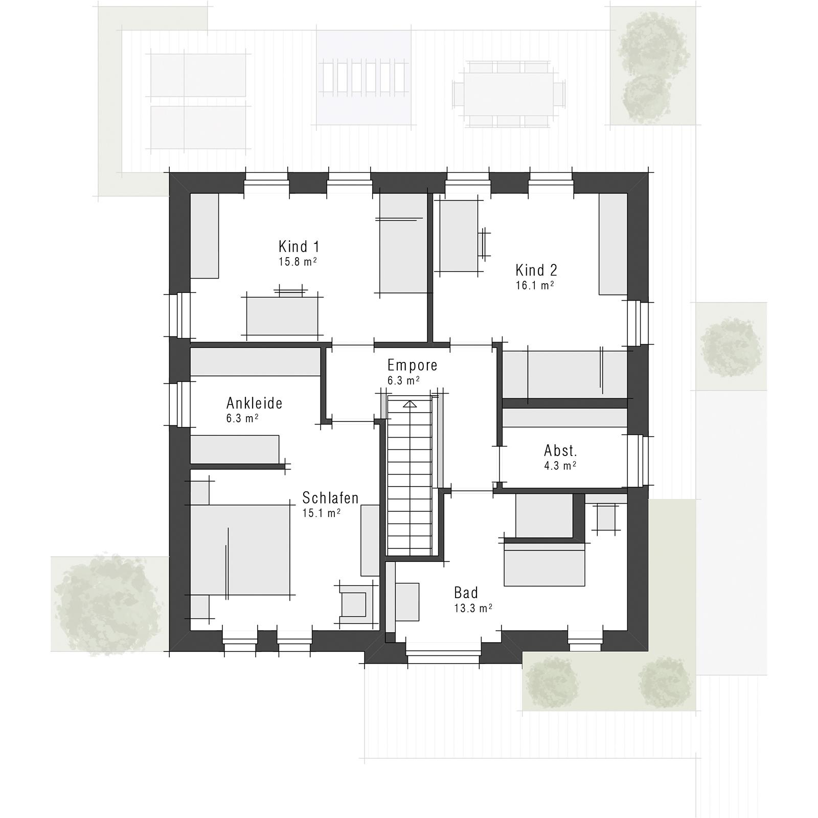 Grundriss Maxime 710 II - Stadtvilla von Viebrockhaus - Obergeschoss