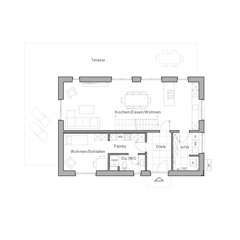 Grundriss Zweifamilienhaus Maxime 380ELW