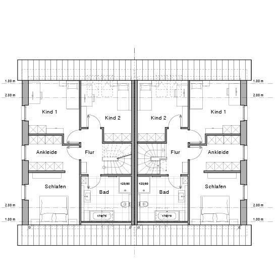 Grundriss Obergeschoss (ohne Dachgeschossausbau) Maxime 1020 D von Viebrockhaus