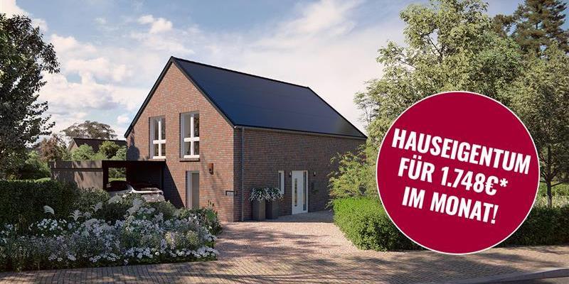 Wohneigentum derzeit bereits ab etwa 1.748 Euro* monatlich