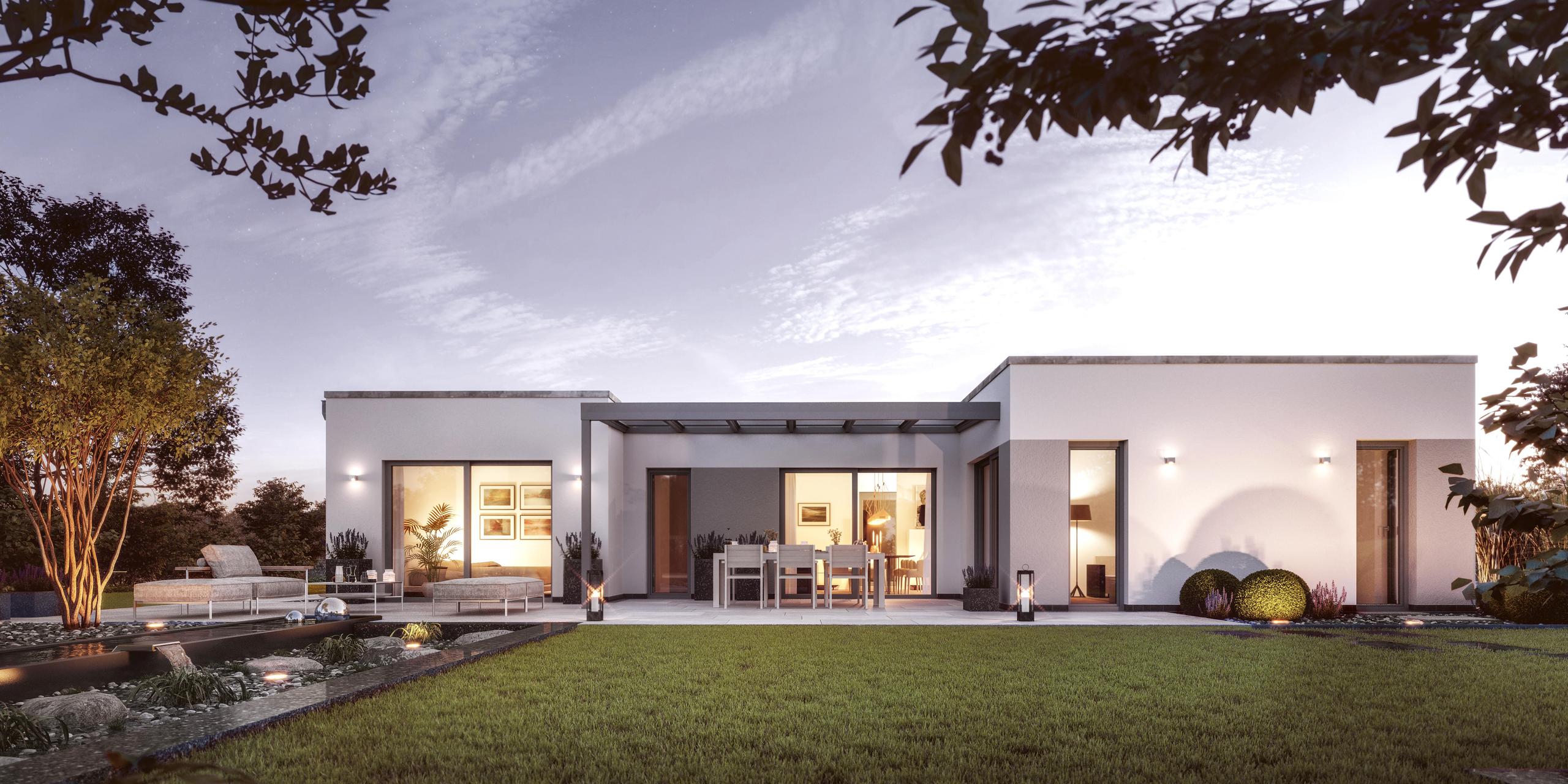 Bungalow Edition 800 B mit geradlinigem Garten