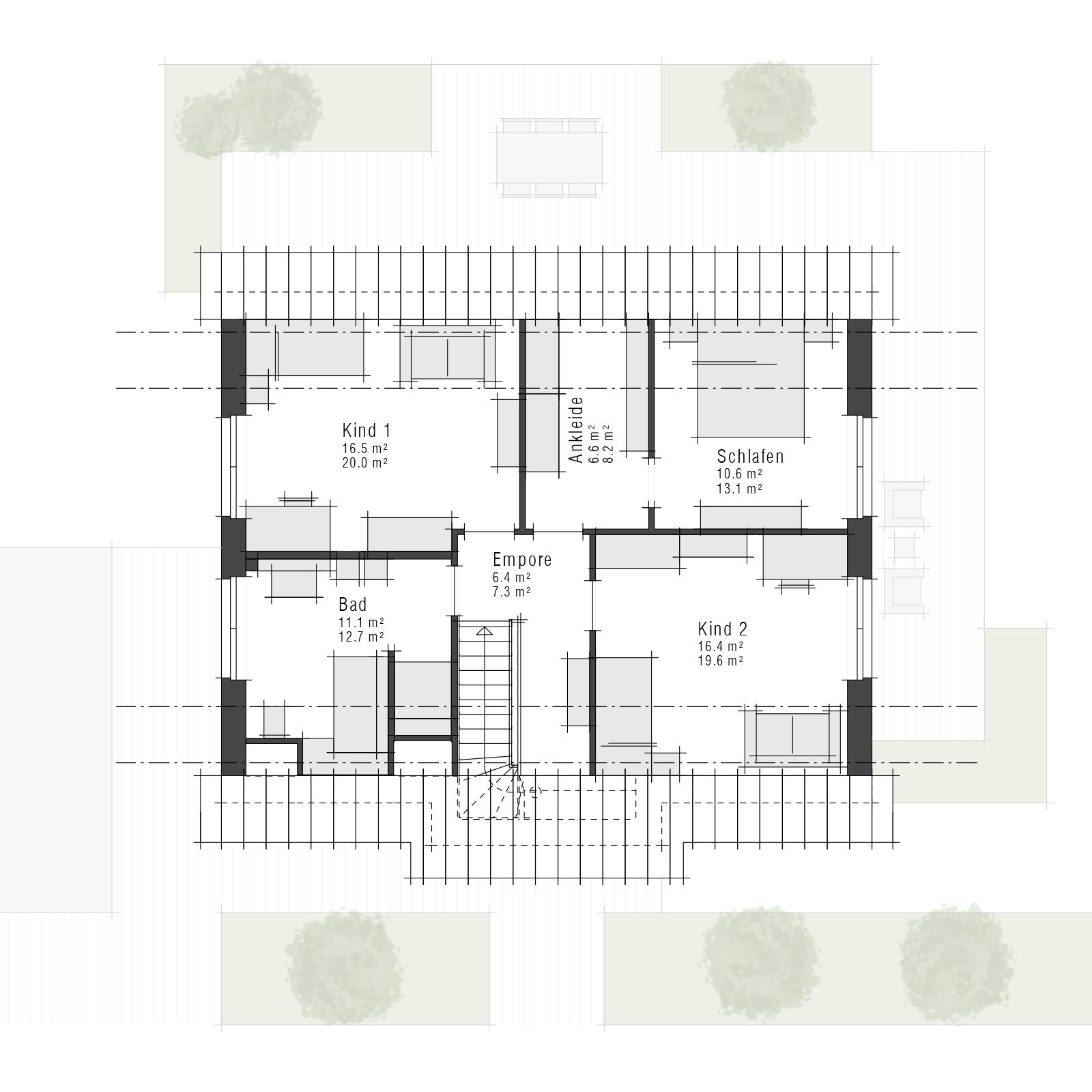 Grundriss Dachgeschoss Maxime 410 als Einfamilienhaus von Viebrockhaus