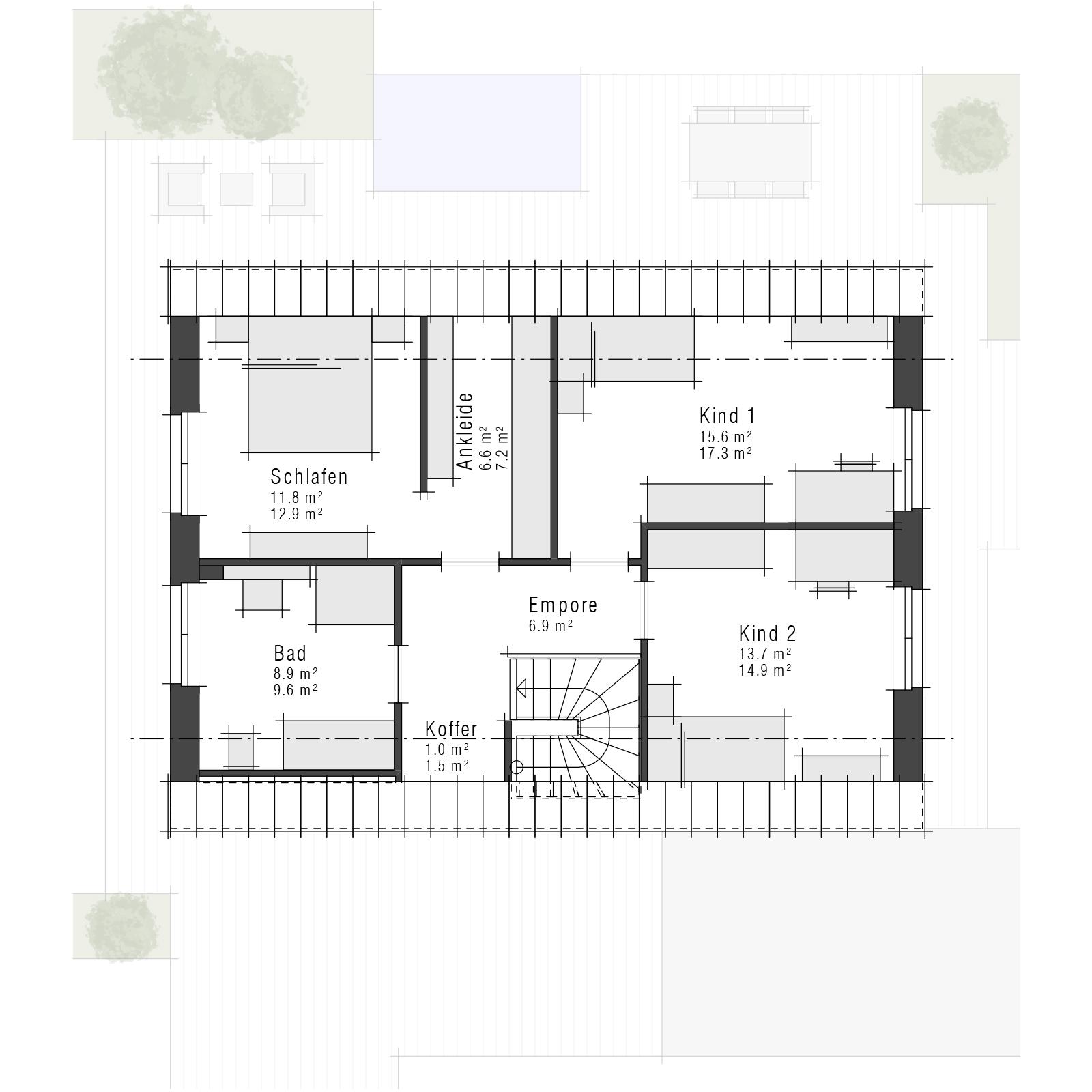 Grundriss vom Dachgeschoss des V3 Limited - Einfamilienhaus von Viebrockhaus