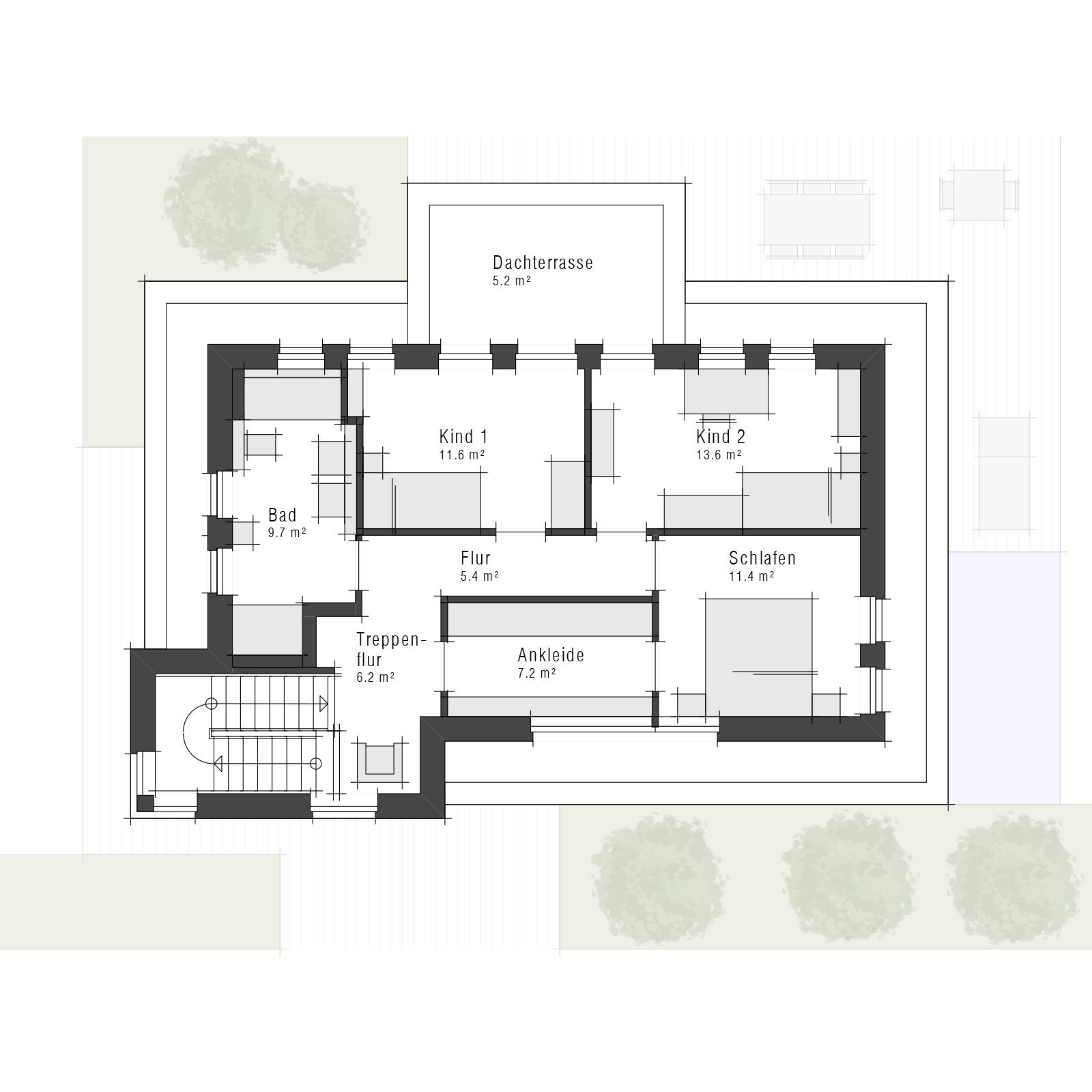 Grundriss Stadtvilla Edition 650 II von Viebrockhaus - Dachgeschoss