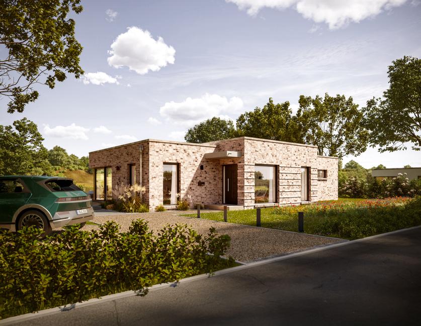 bungalow mit backstein