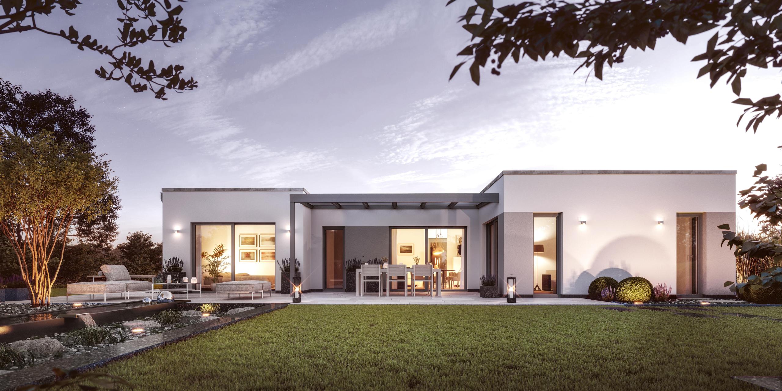 Bungalow Edition 800 B mit geradlinigem Garten