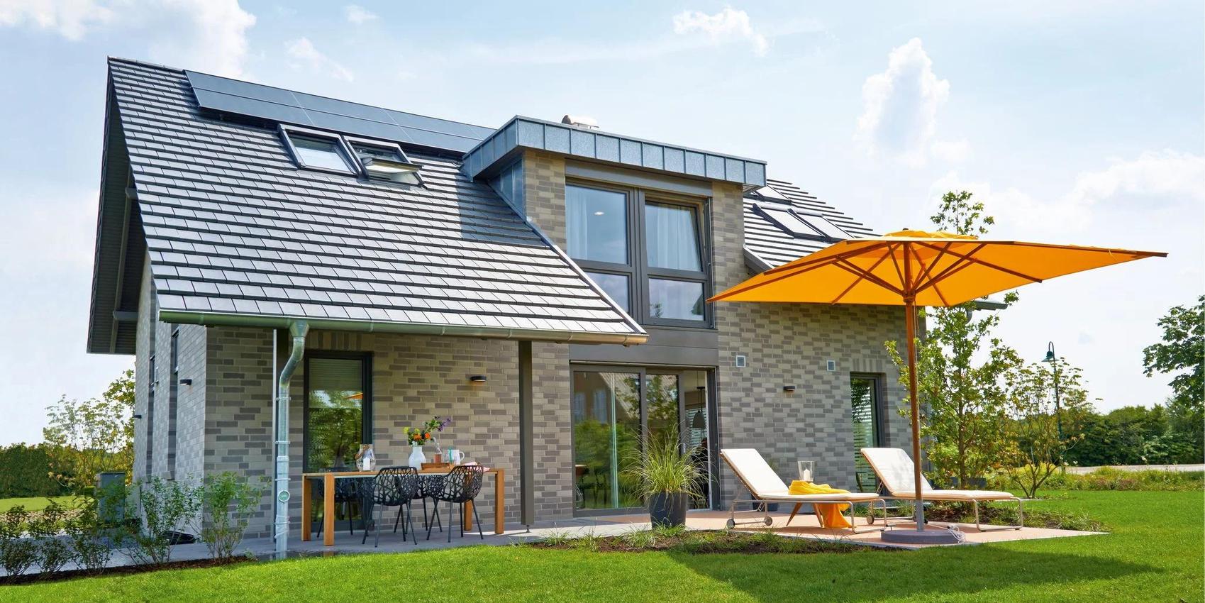 Massivhaus Garten Terrasse