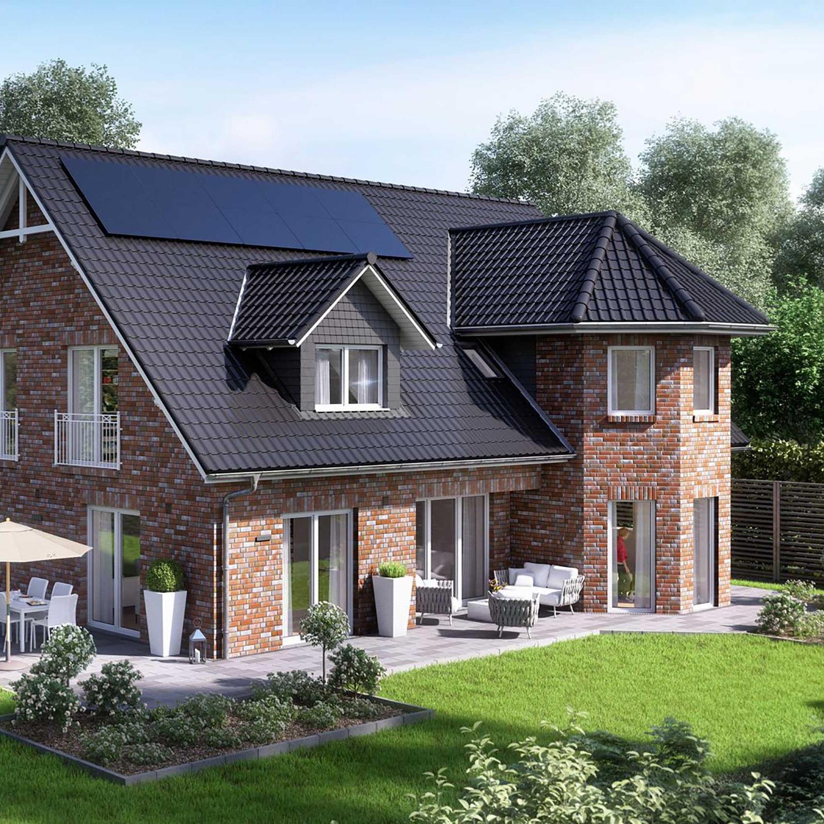 Einfamilienhaus in Massivbauweise Stein auf Stein errichtet mit Photovoltaikanlage 