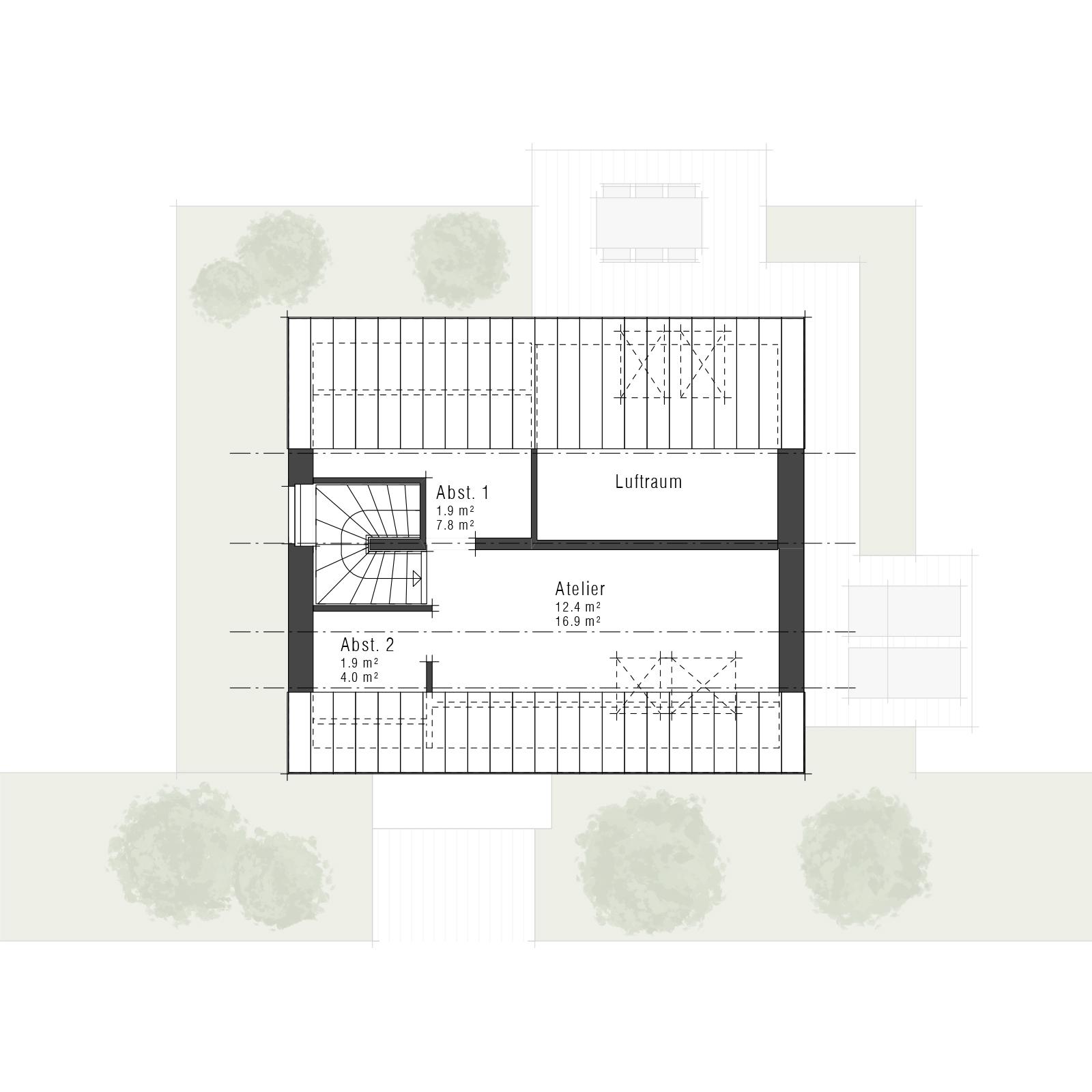 Grundriss Ausbaureserve Dachgeschoss einer Stadtvilla Edition 200 II von Viebrockhaus