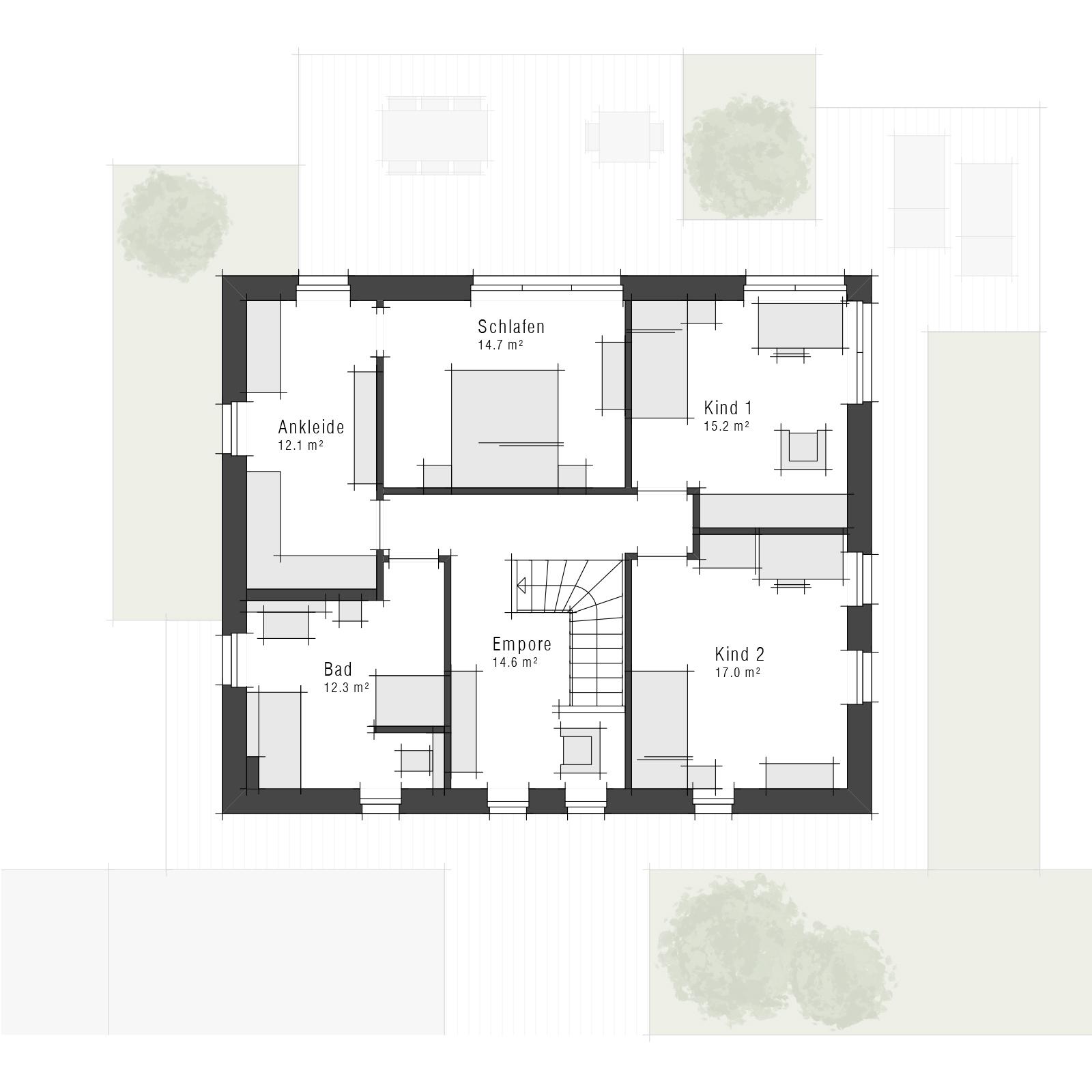 Grundriss Maxime 610 II - Stadtvilla von Viebrockhaus - Obergeschoss