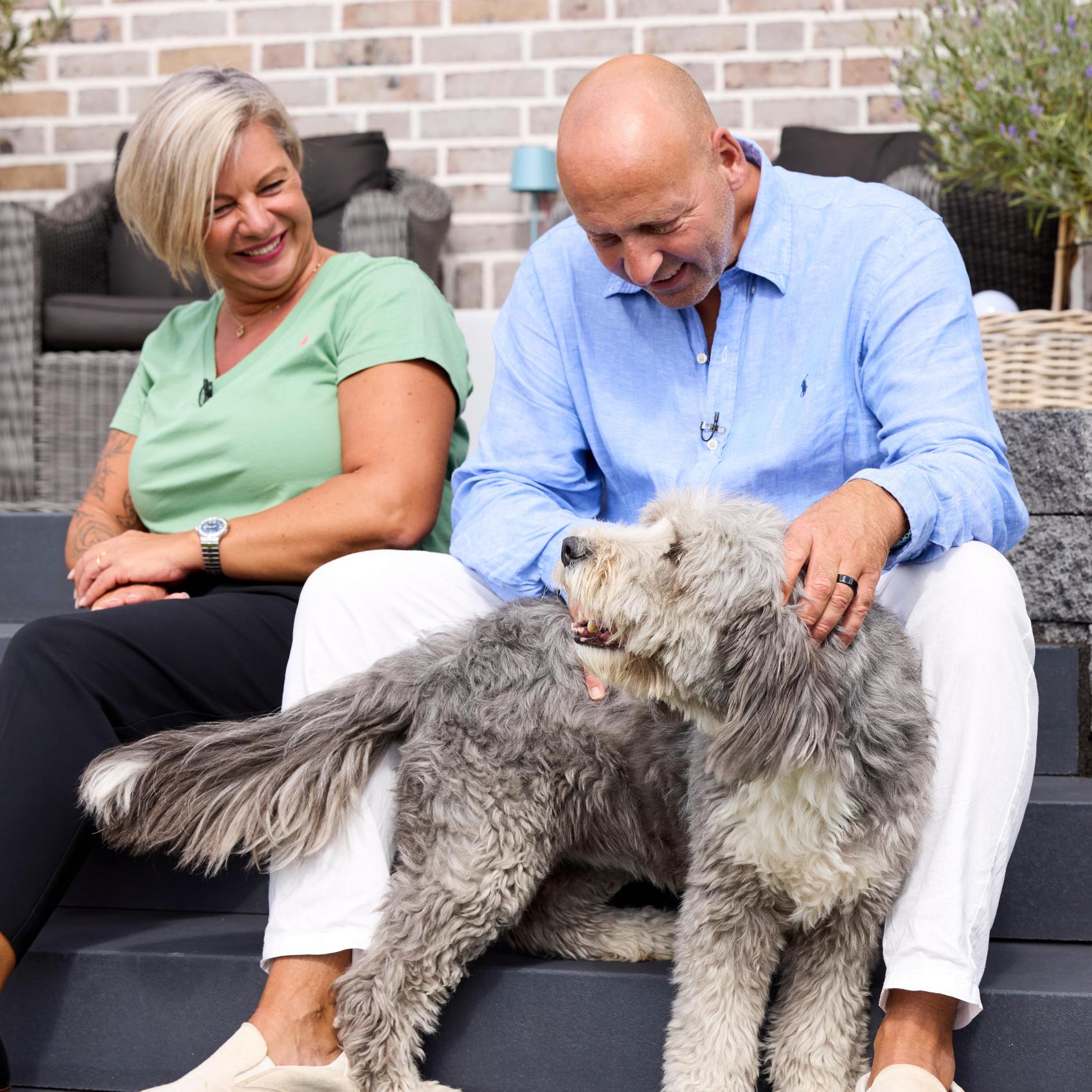 Maxime 800 Bauherrenfamilie mit Hund