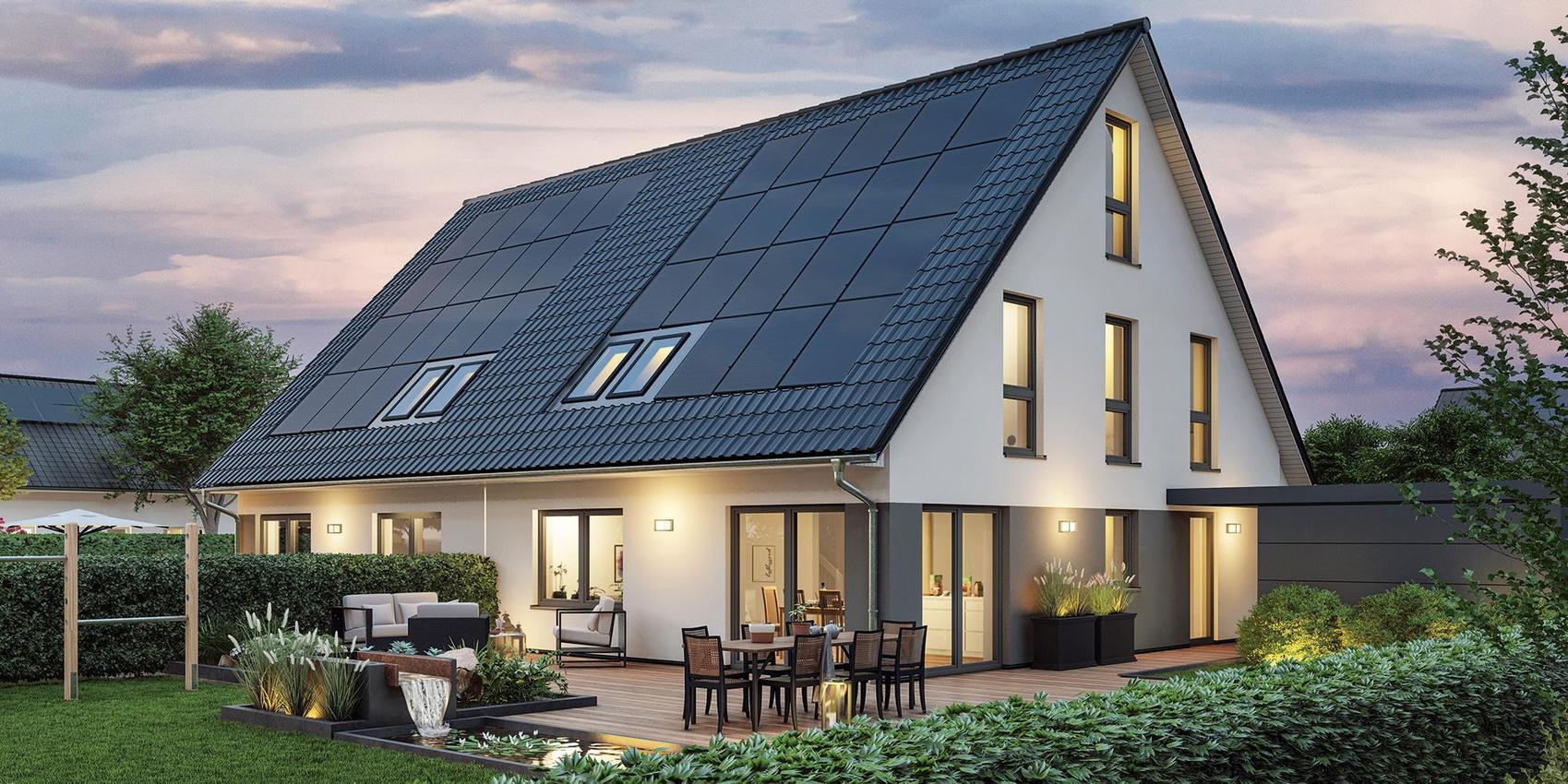 Satteldach von außen