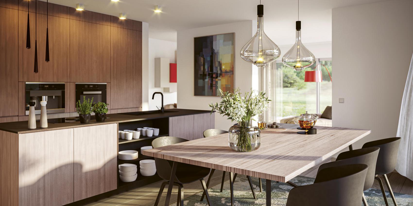   Küchen- und Essbereich im Edition 300 B