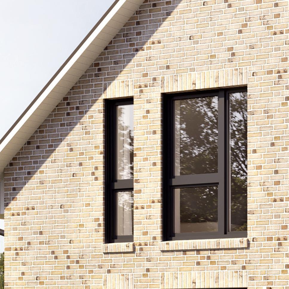 Asymmetrisch geteilte Fenster am Viebrockhaus Smart 262