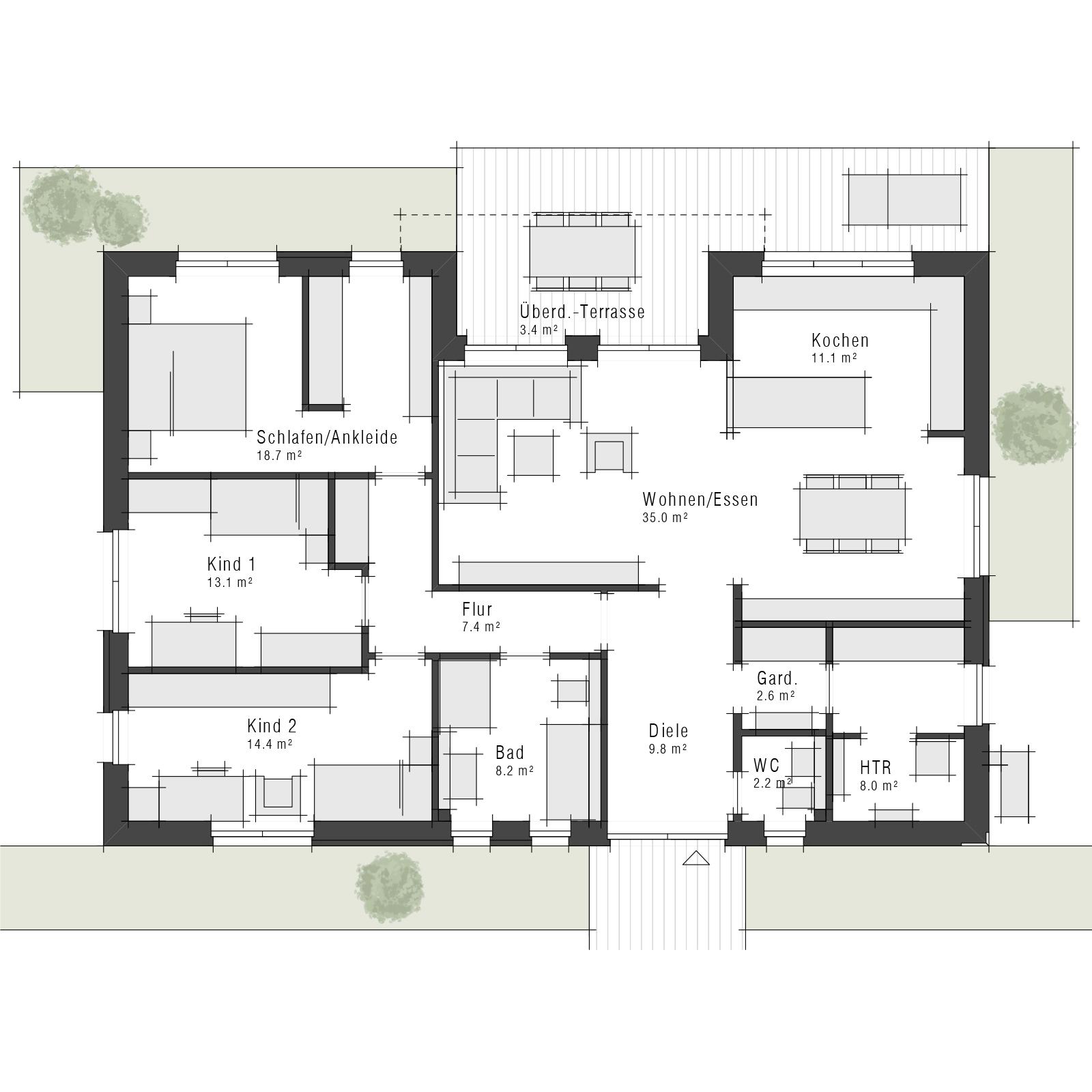 Grundriss des Maxime 800 B von Viebrockhaus